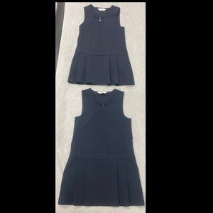 EUC M&S PINAFORE SCHOOL UNIFORM GIRLS DRESS QUALITY NAVY 3-4 years